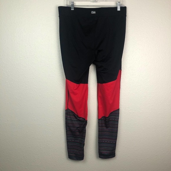 Fila sport black patterned full length legging, L - Picture 5 of 5